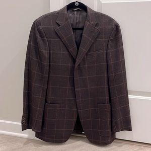 Canali men’s brown plaid 40R blazer